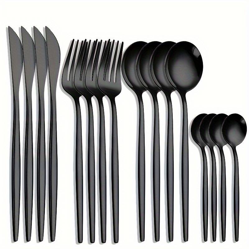 Set Of 16 Stainless Steel Portuguese Tableware Including 4 Sets Of Steak Knives Forks And Sp