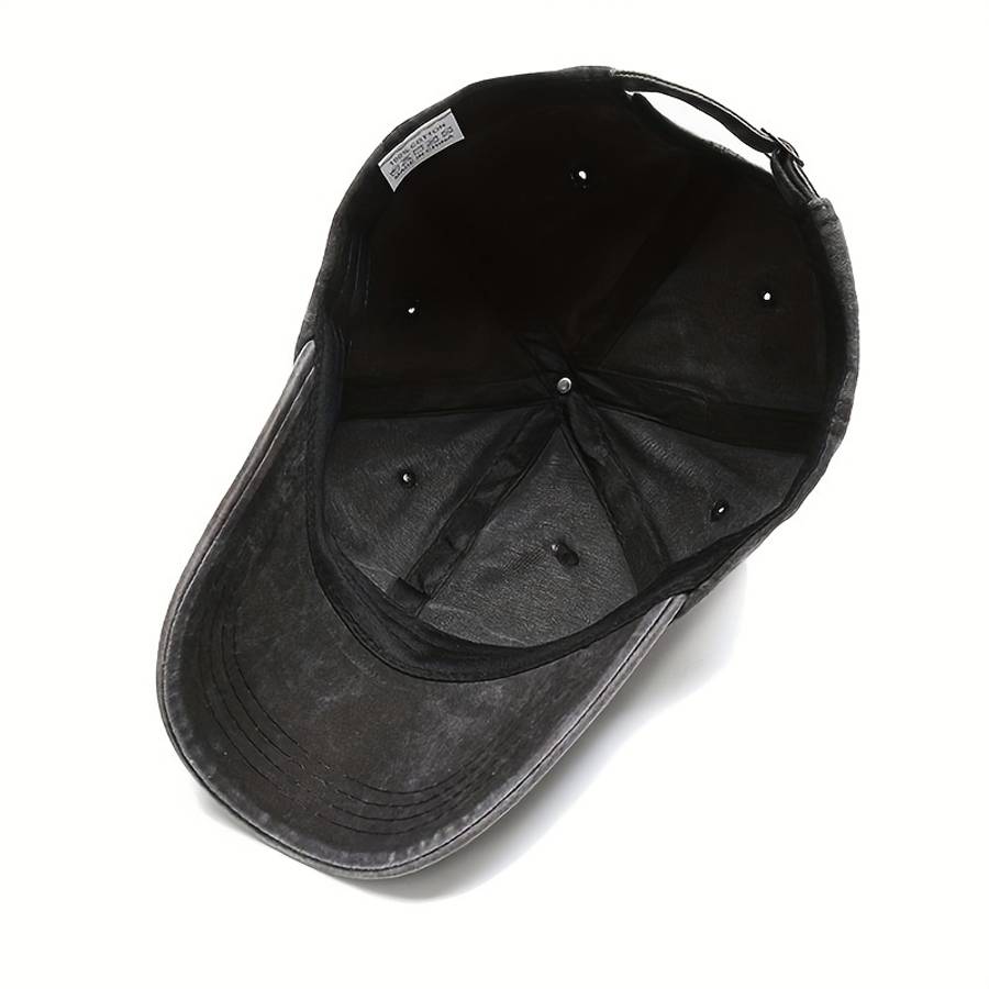 Funky Distressed Moisture-Wicking Adjustable Duckbill Hat Ad+Hd Print Cotton Baseball Cap For