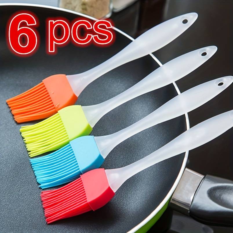 6pcs Silicone Oil Brushes For Household Baking And Barbecue Bread Pancake Silicone Brush Home