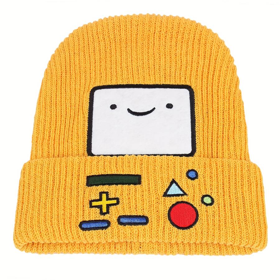 1pc Cartoon Gaming Console Knit Beanie Polyester Stripe Crafted Inelastic Packable Hand Washabl
