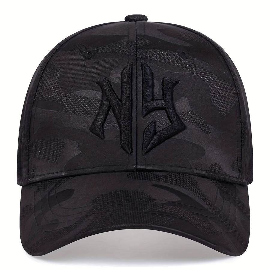 1pc Trendy Embroidery Camouflage Baseball Cap Unisex Hip Hop Dad Hat Lightweight Adjustable Sun Hat