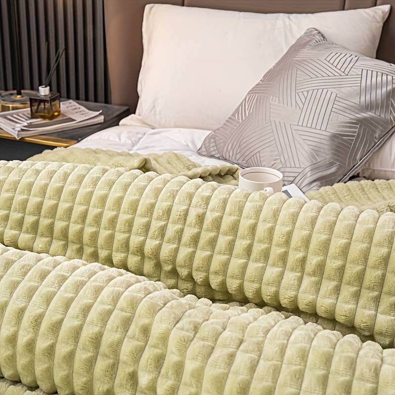 1ps Blanket Color Cream Green size 100x150CM