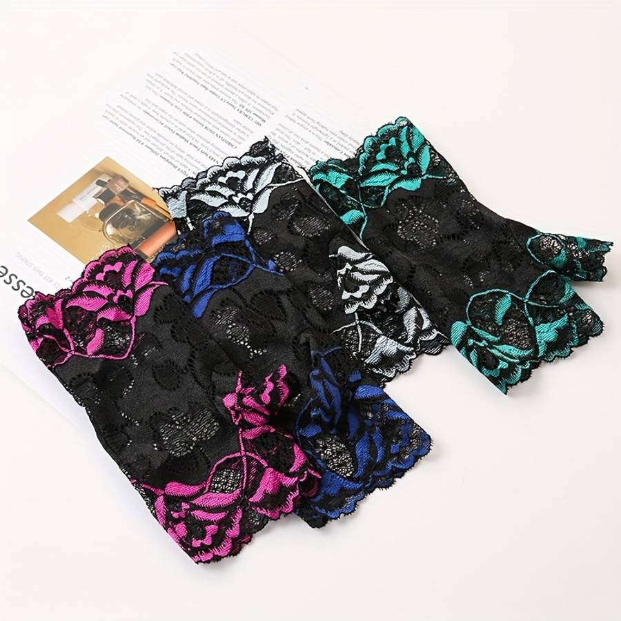 1 Pair Green Half Finger Gloves