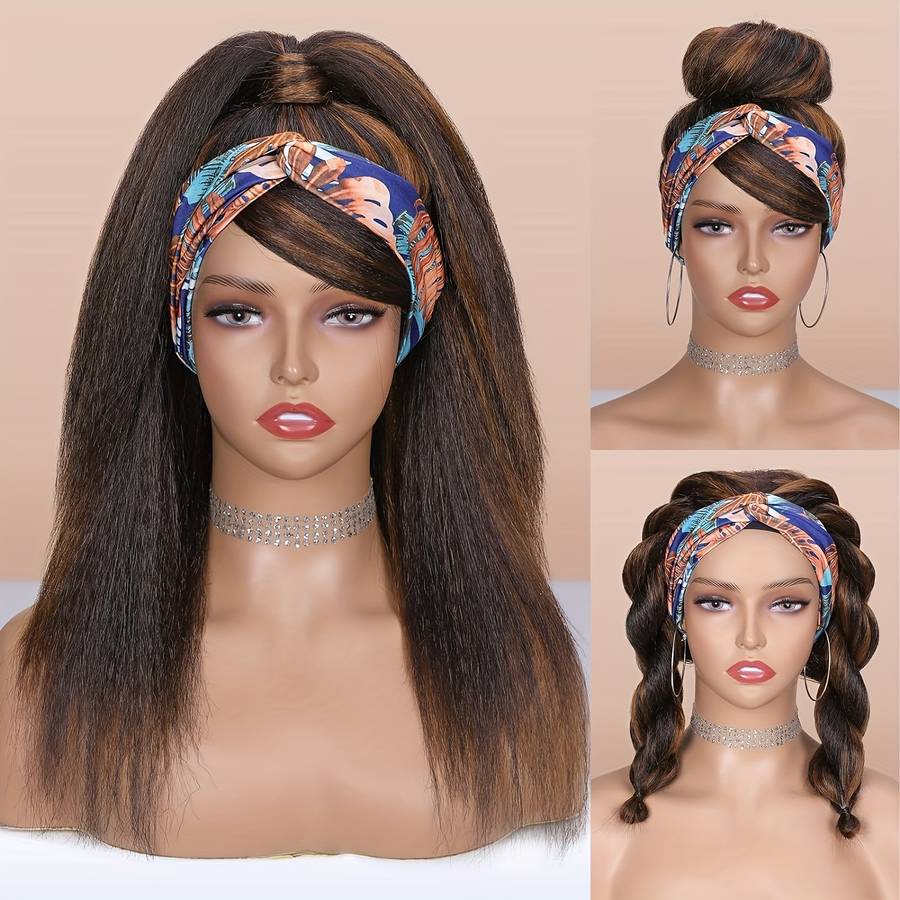 1Pc Light Yellow 55.88cm Fashion Design Wig