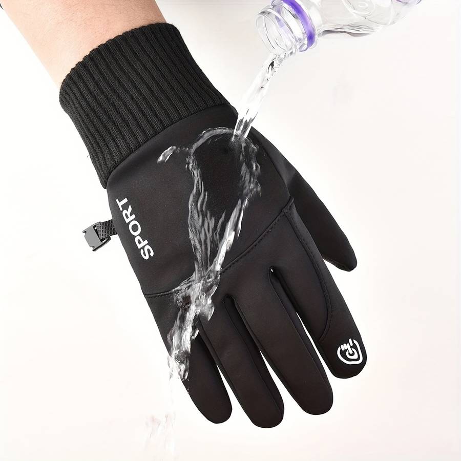 1 Pair Dark Gray Warm Gloves
