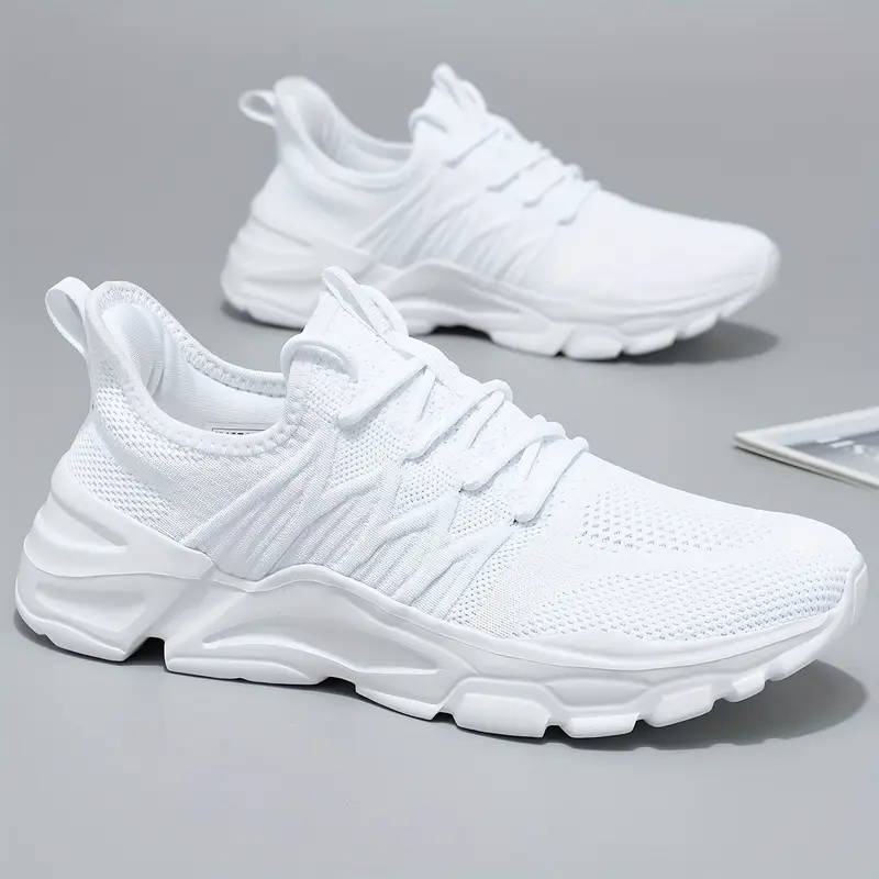 Men's Lace-up Sneakers - White