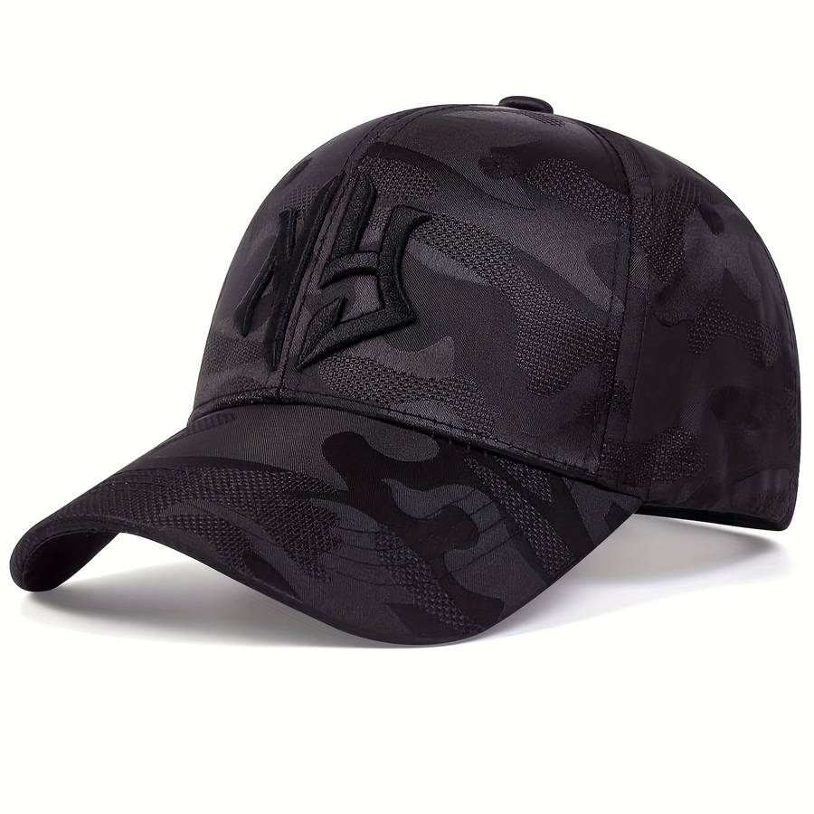 1pc Trendy Embroidery Camouflage Baseball Cap Unisex Hip Hop Dad Hat Lightweight Adjustable Sun Hat