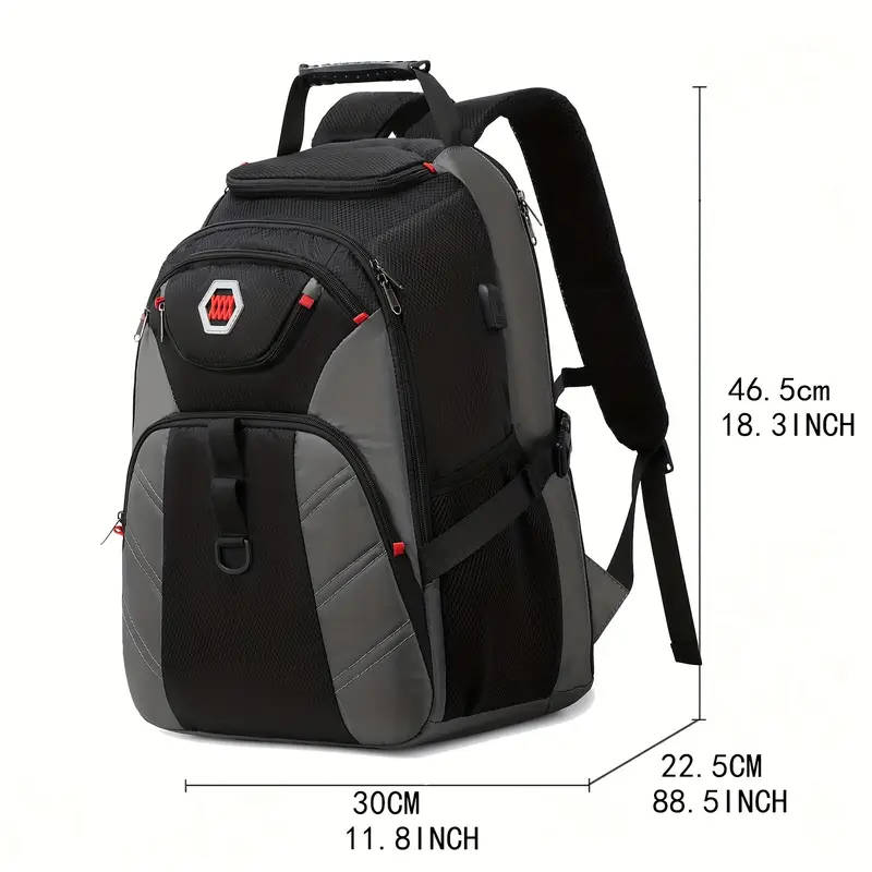 A travel notebook laptop backpack a durable business backpack with USB charging port suitable