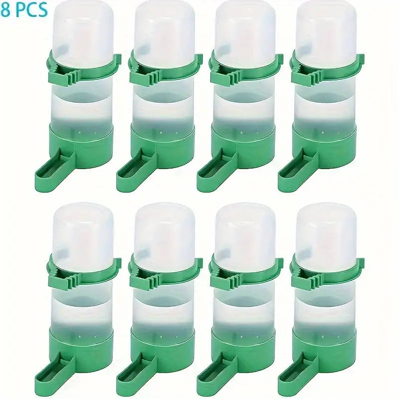 8 Plastic Bird Feeders And Waterers