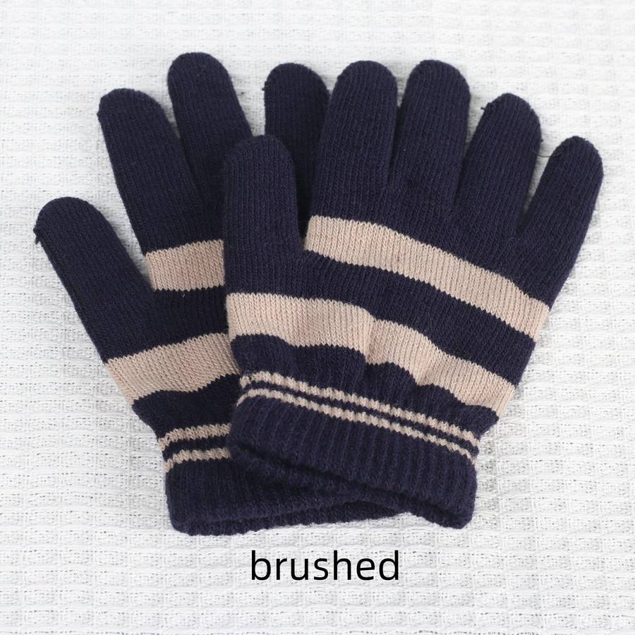 1 Pair Shangqing Plus Camel Style Plus Velvet Warm Gloves