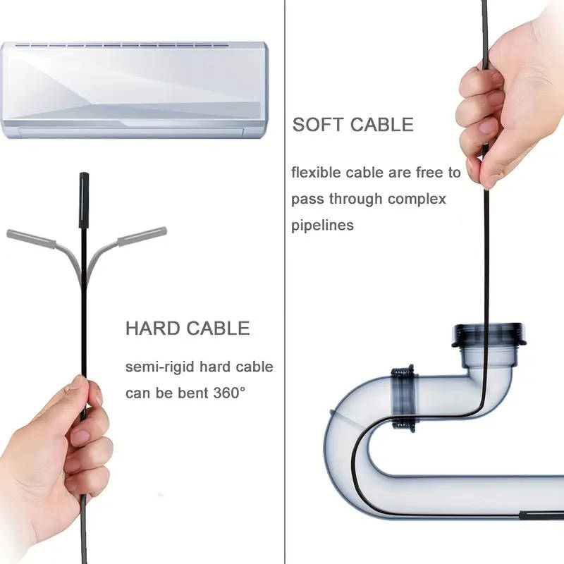 1 set 7mm 0 27in lens high definition endoscope android mobile phone camera pipeline detection industrial automotive repair carbon deposition visual repair air conditioning detection 2m 5m wire probe details 5