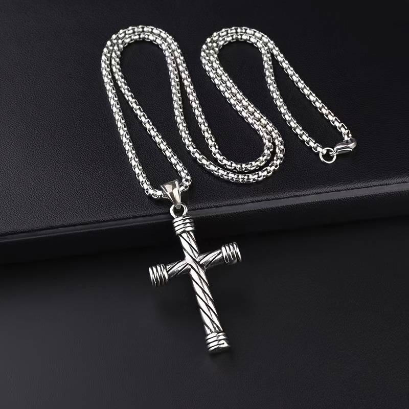 1 Piece Spiral Cross Jesus Theme Pendant