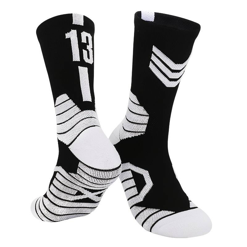1 Pair White Purple 35 One Size Socks