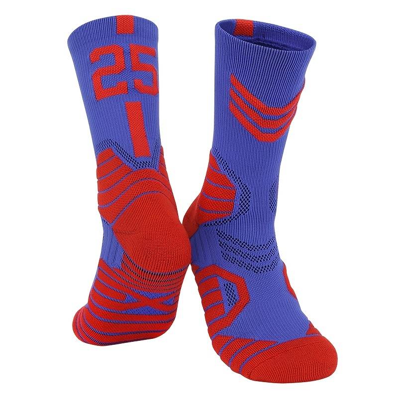 1 Pair White Purple 35 One Size Socks