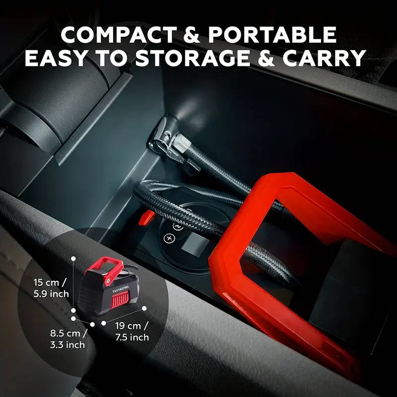 1pc Air Compressor Tire Inflator Portable Air Pump For Car Tires 12V DC Auto Tire Pump With Digital