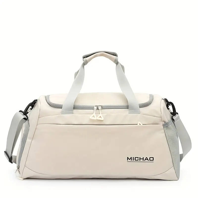 Large Capacity Fitness Bag Waterproof Oxford Fabric with Dry Wet Separation Zip Closure Versatile
