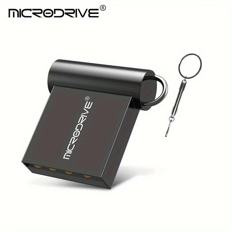 1pc Metal Mini USB 2.0 Flash Drives 64GB Perfect For Matching With Hanging Cords Keyrings