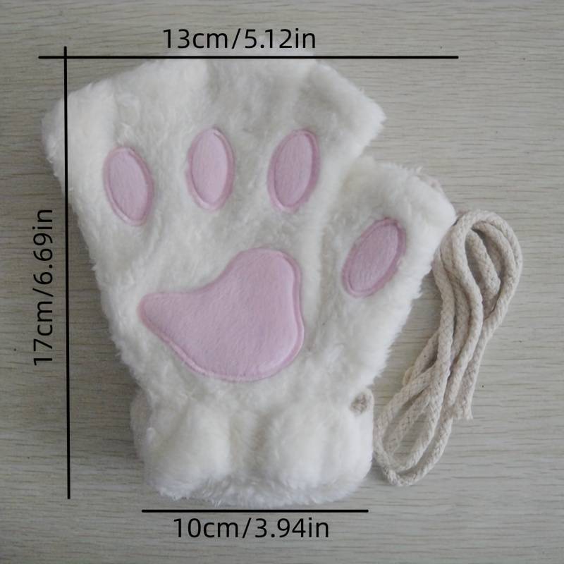 1 Pair Black Warm Gloves