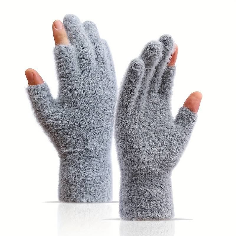 1 Pair Black Warm Gloves
