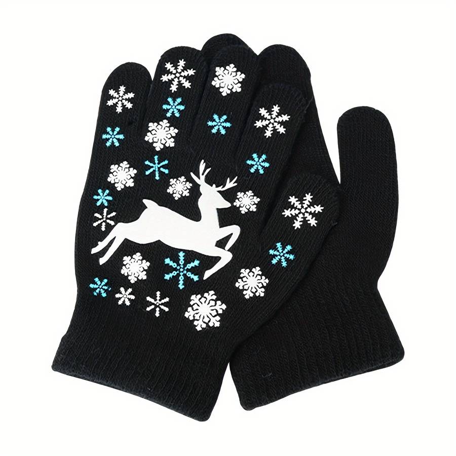 1 Pair Gray Warm Gloves