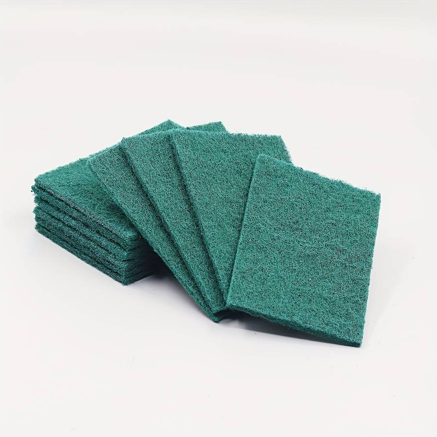 20pcs Green Microfiber Cleaning Sponges Vintage Style Polyester Kitchen Scrubbers Dish Washi