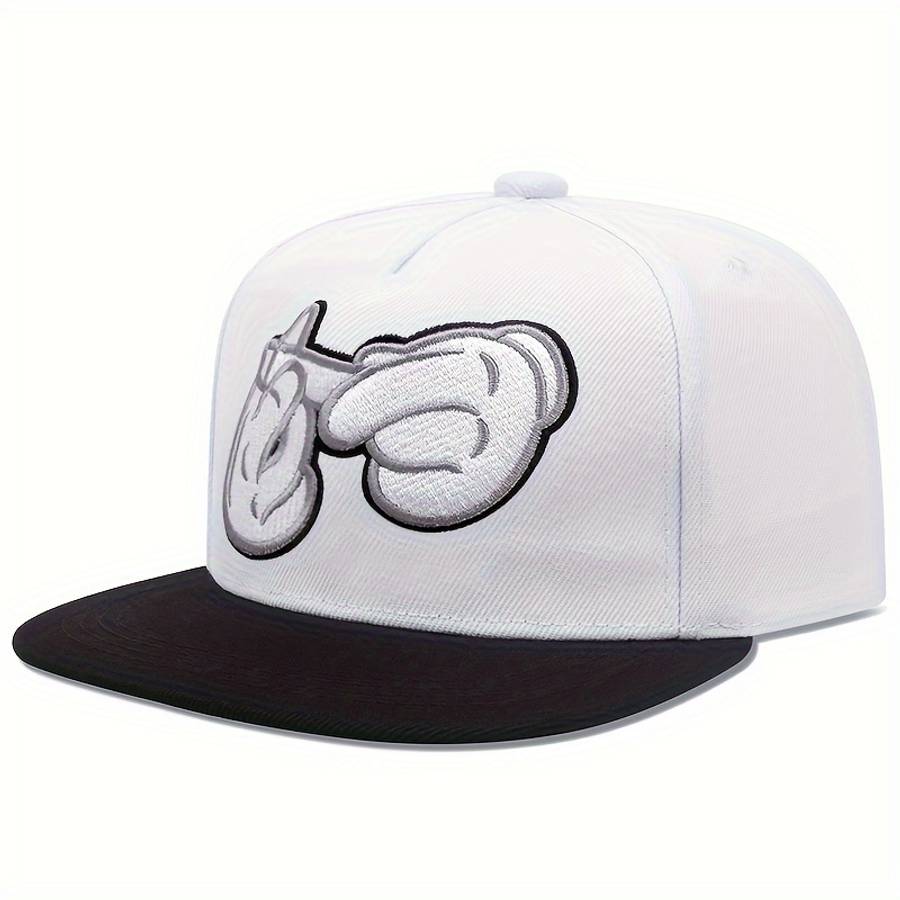 Two handed cigarette style embroidered snapback cap