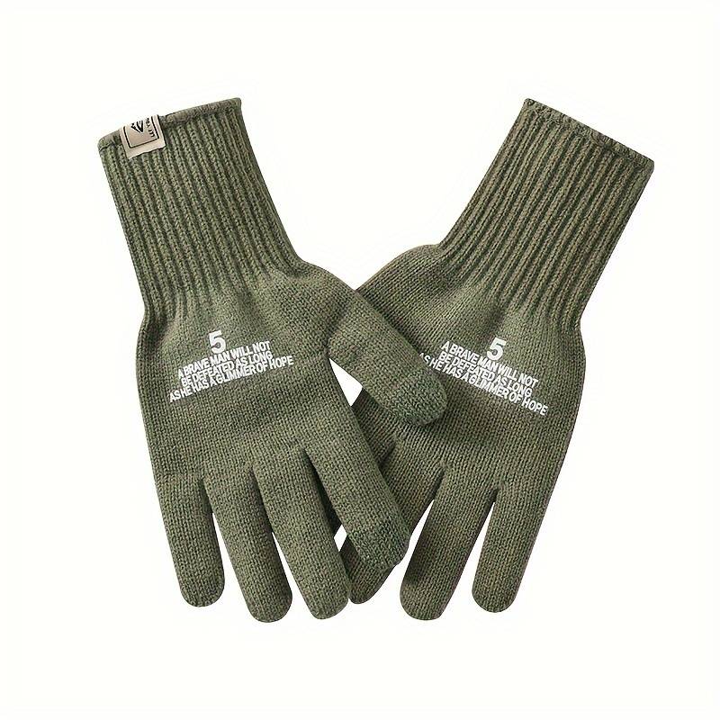 1 Pair Green Warm Gloves