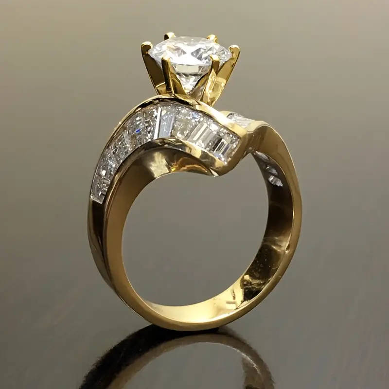 Exquisite Promise Ring with Stone Symbol of Luxury