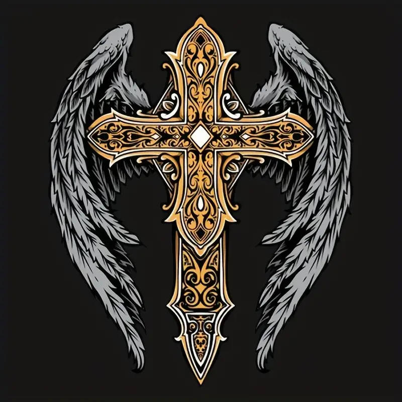 Elegant Cross Wing Pendant with Necklace