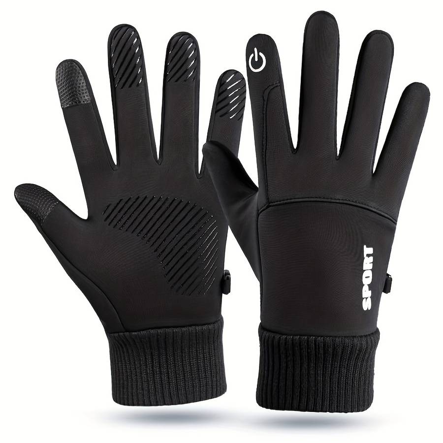 1 Pair Dark Gray Warm Gloves