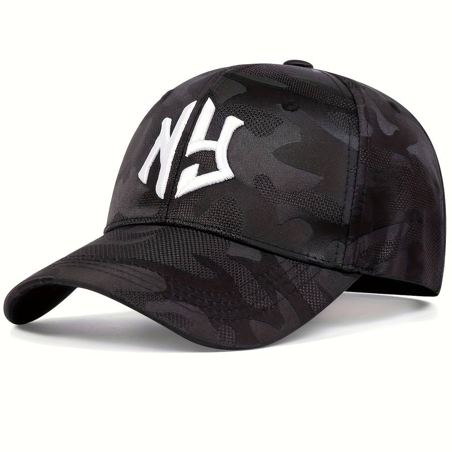 1pc Trendy Embroidery Camouflage Baseball Cap Unisex Hip Hop Dad Hat Lightweight Adjustable Sun Hat