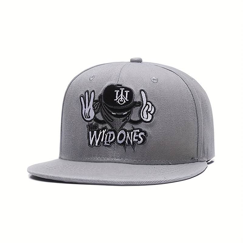 1pc Anime Embroidery Unisex Baseball Cap Hip Hop Trendy Snapback Hats Lightweight Adjustable Sun Ha