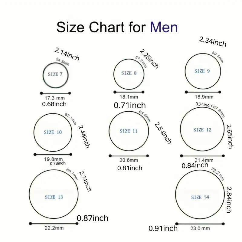 7pcs Men's Silicone Rings