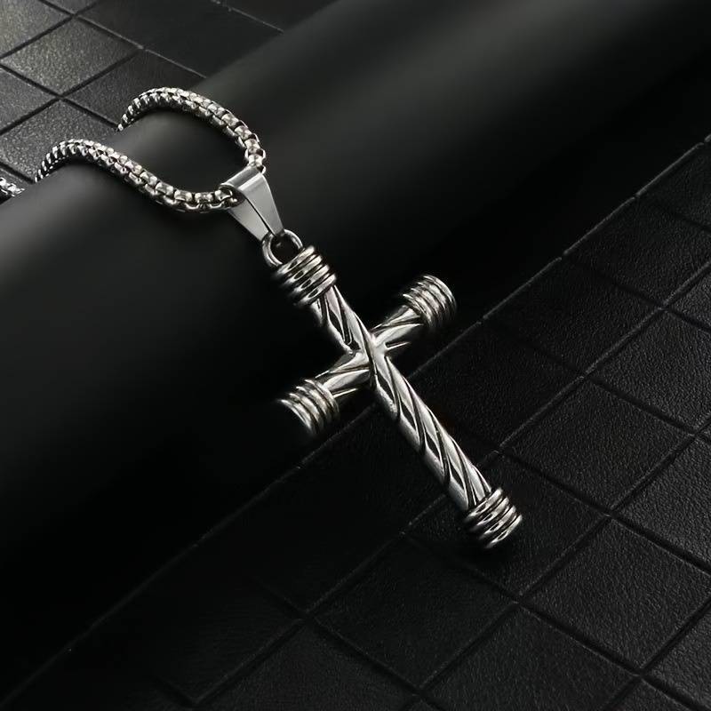 1 Piece Spiral Cross Jesus Theme Pendant