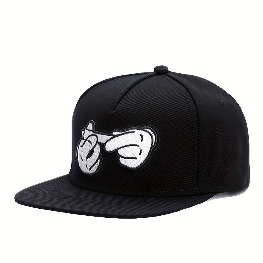 Two handed cigarette style embroidered snapback cap