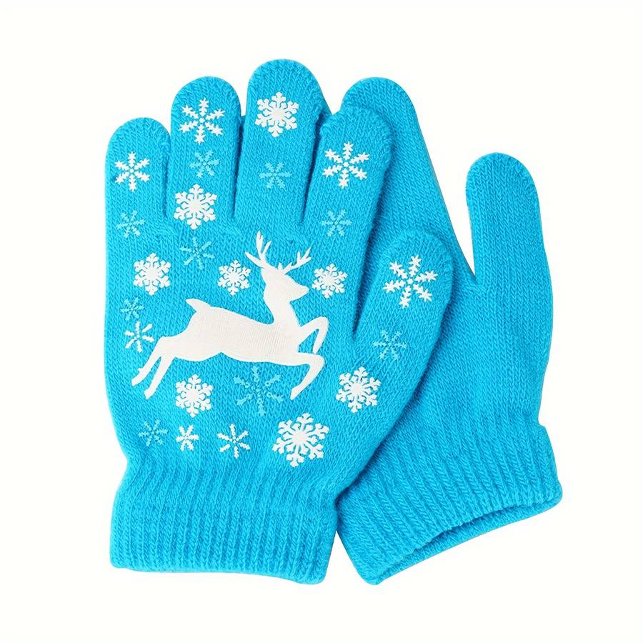 1 Pair Gray Warm Gloves