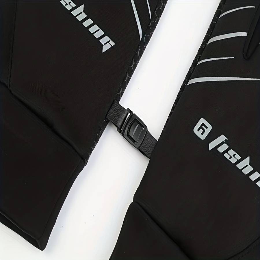 1 Pair Black One Size Outdoor Sports Gloves