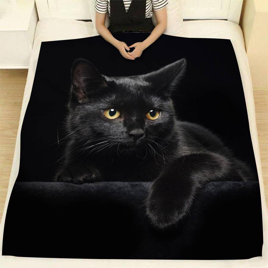 1ps Blanket Color Black Cat size 130x150cm
