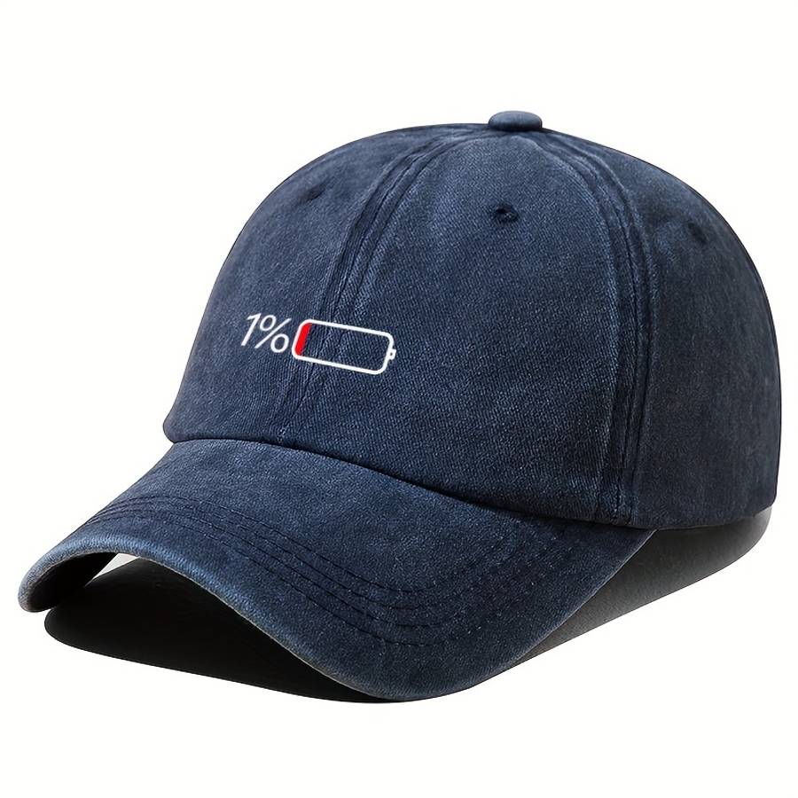 Unisex Sunshade Breathable Baseball Cap With Battery Pattern