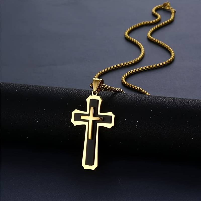 1 Piece Golden Jesus Theme Pendant