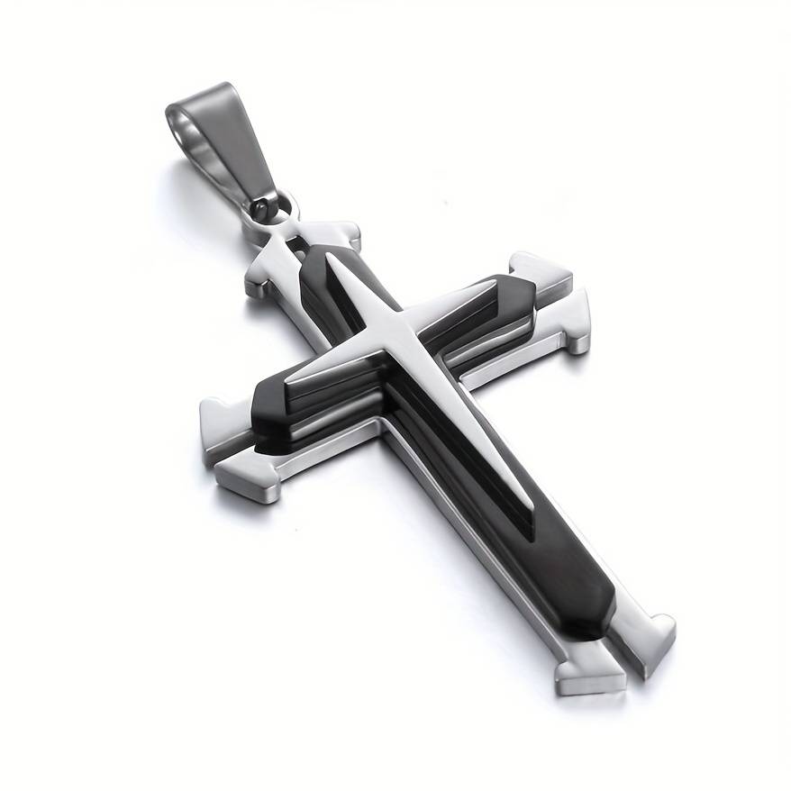 1 Piece Black Jesus Theme Pendant