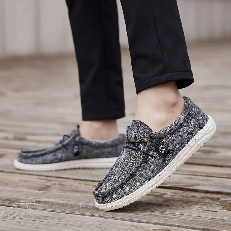 Mens Trendy Solid Casual Shoes with Adjustable Lace and Non Slip