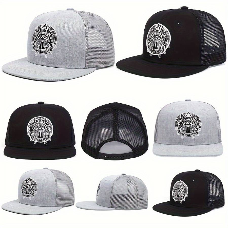 God'S Eye Pattern Embroidered Men'S Sunshade And Windproof Baseball Cap