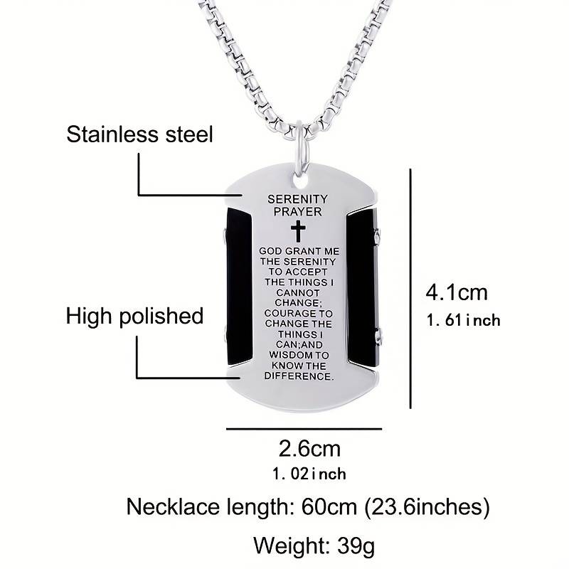 1 Piece Black Pendant Add Chain 60CM Jesus Theme Pendant