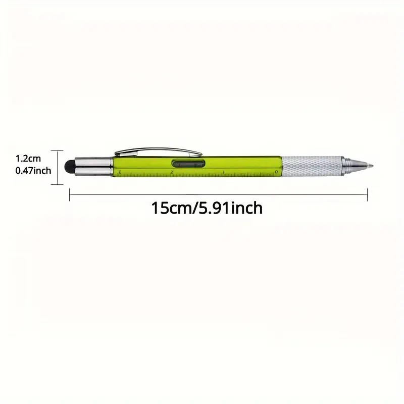 4Pcs Screwdriver Multifunctional Tool Level Stylus Ruler 6 In 1 Pen