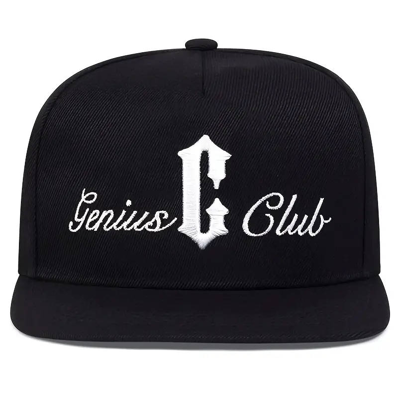 1pc Men's C Letter Side GENIUS CLUB Rotating Hat Outdoor Adjustable Sun Protection Casual Hat Spring