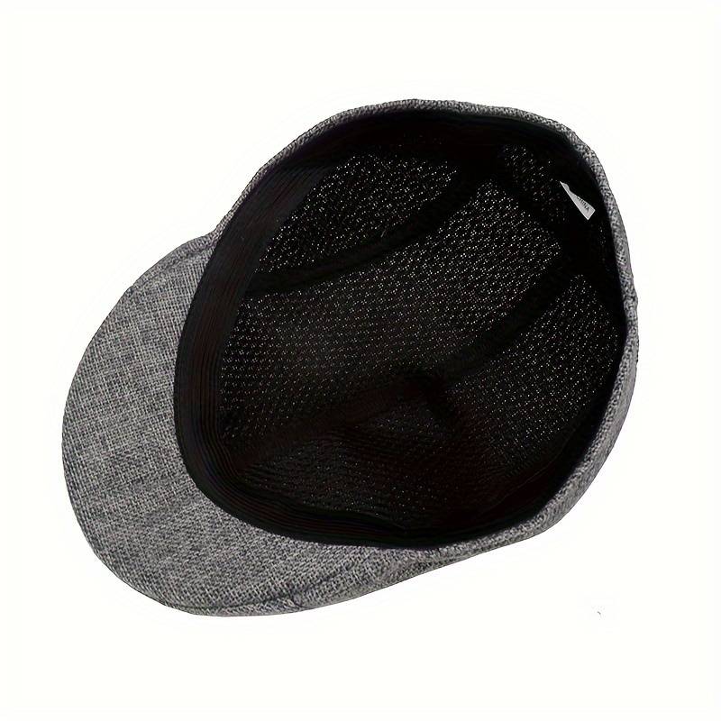 1Pc Men Stylish Linen Beret Hat Retro Lightweight Duckbill Cap
