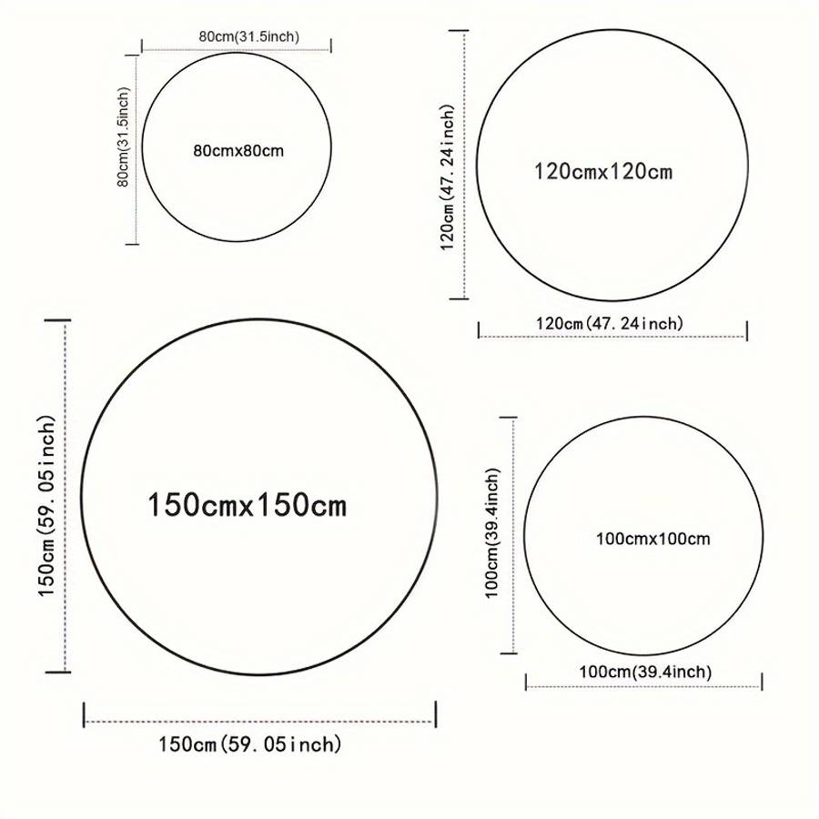 Round 31.5x31.5inch 80x80cm Floor Mat