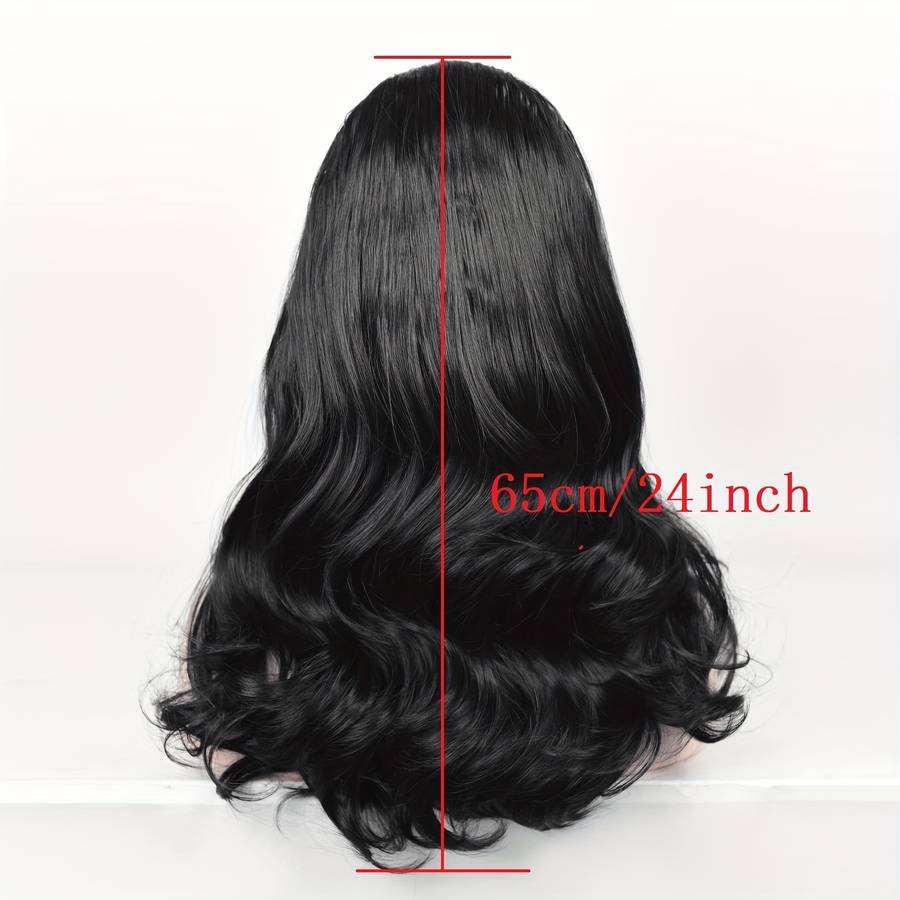 1Pc Black 60.96cm Fashion Design Wig