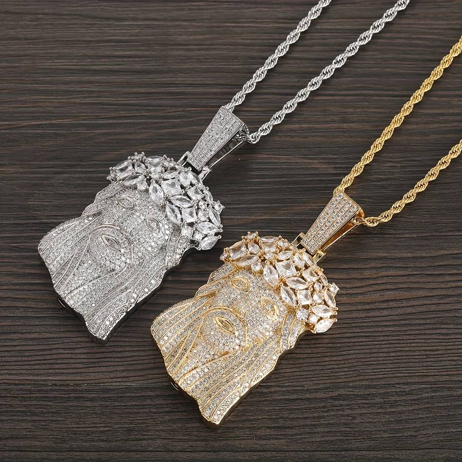 1 Piece Silver Color Jesus Theme Pendant
